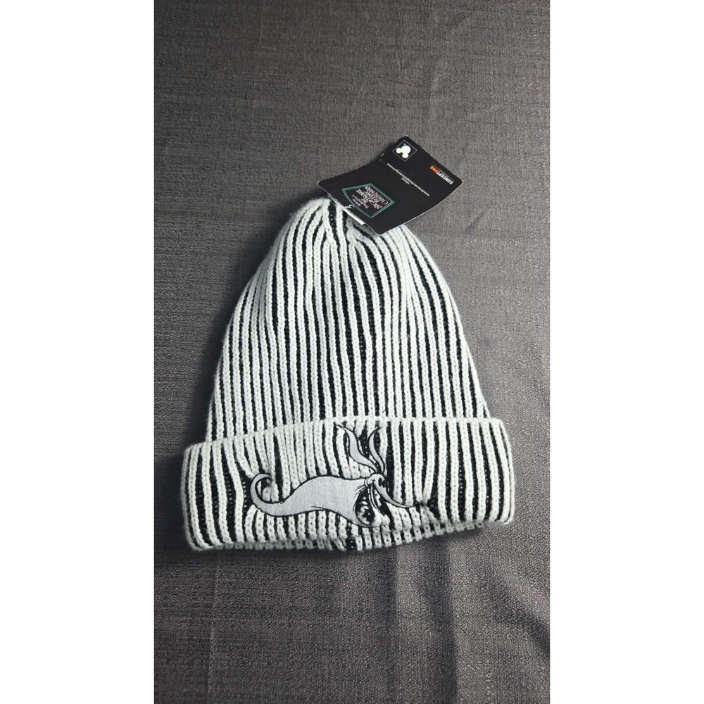 Disney The Nightmare Before Christmas Zero Striped Knit Beanie NWT